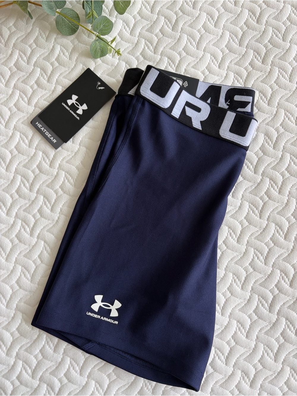 Under Armour Women's Compression Bike Shorts with Logo Waistband